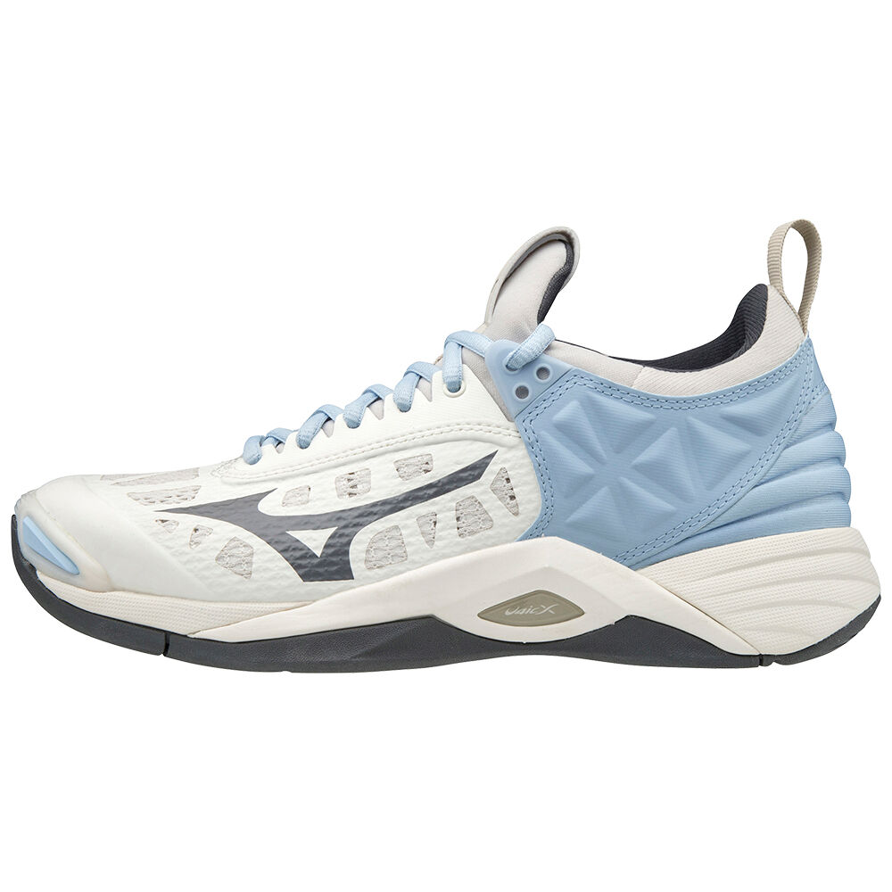 Sapatilhas Voleibol Mizuno Wave Momentum - Mulher - Branco/Cinzentas Escuro - EUGOD6937